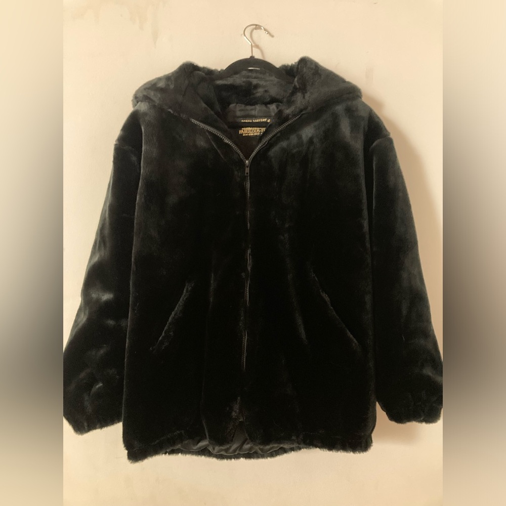 Donna Slayers Black Faux Fur Jacket